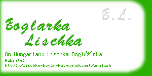 boglarka lischka business card